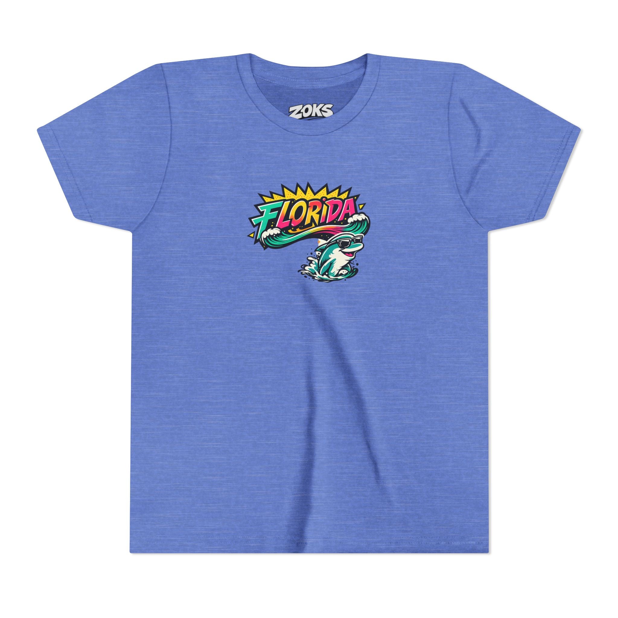 Florida Shark Surf Youth Tee - Kids' Beach Graphic T-Shirt