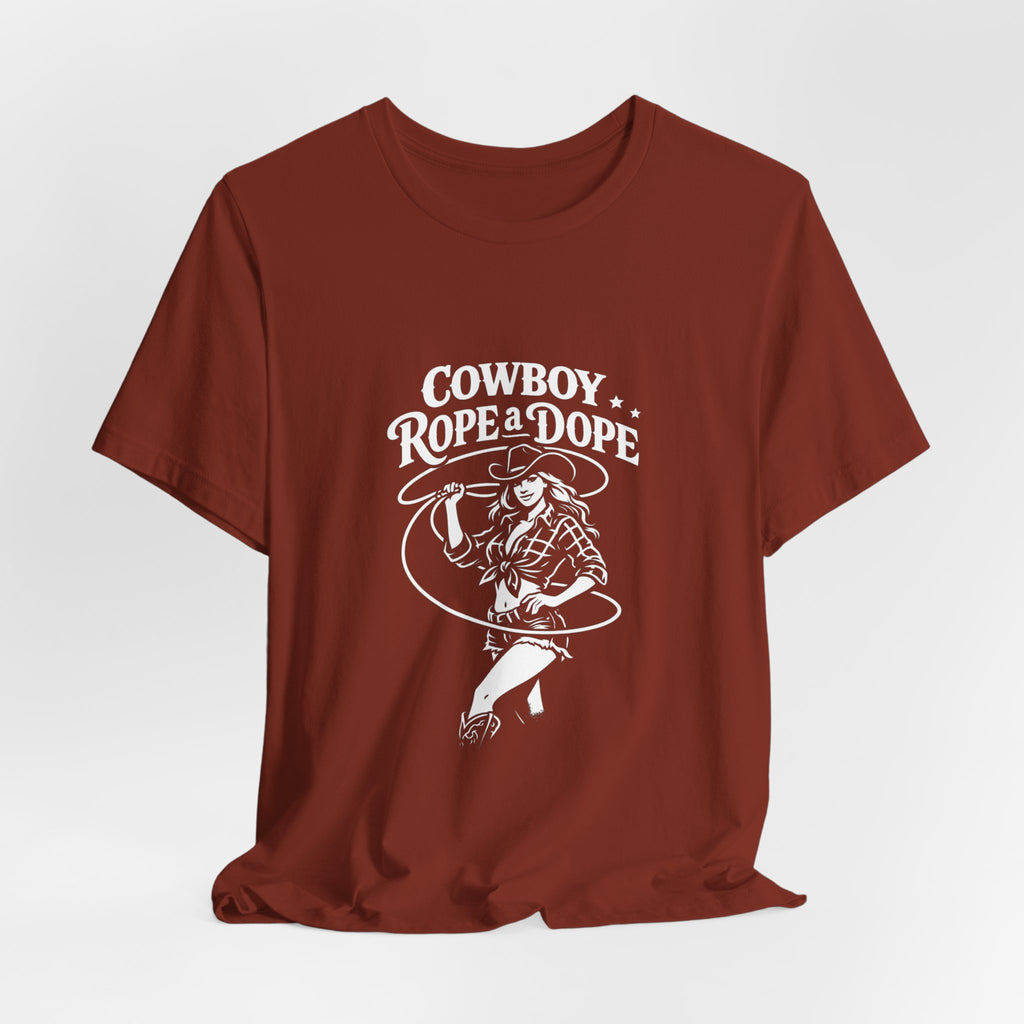 Cowboy Rope a Dope Graphic Tee — Retro Cowgirl Western T‑Shirt