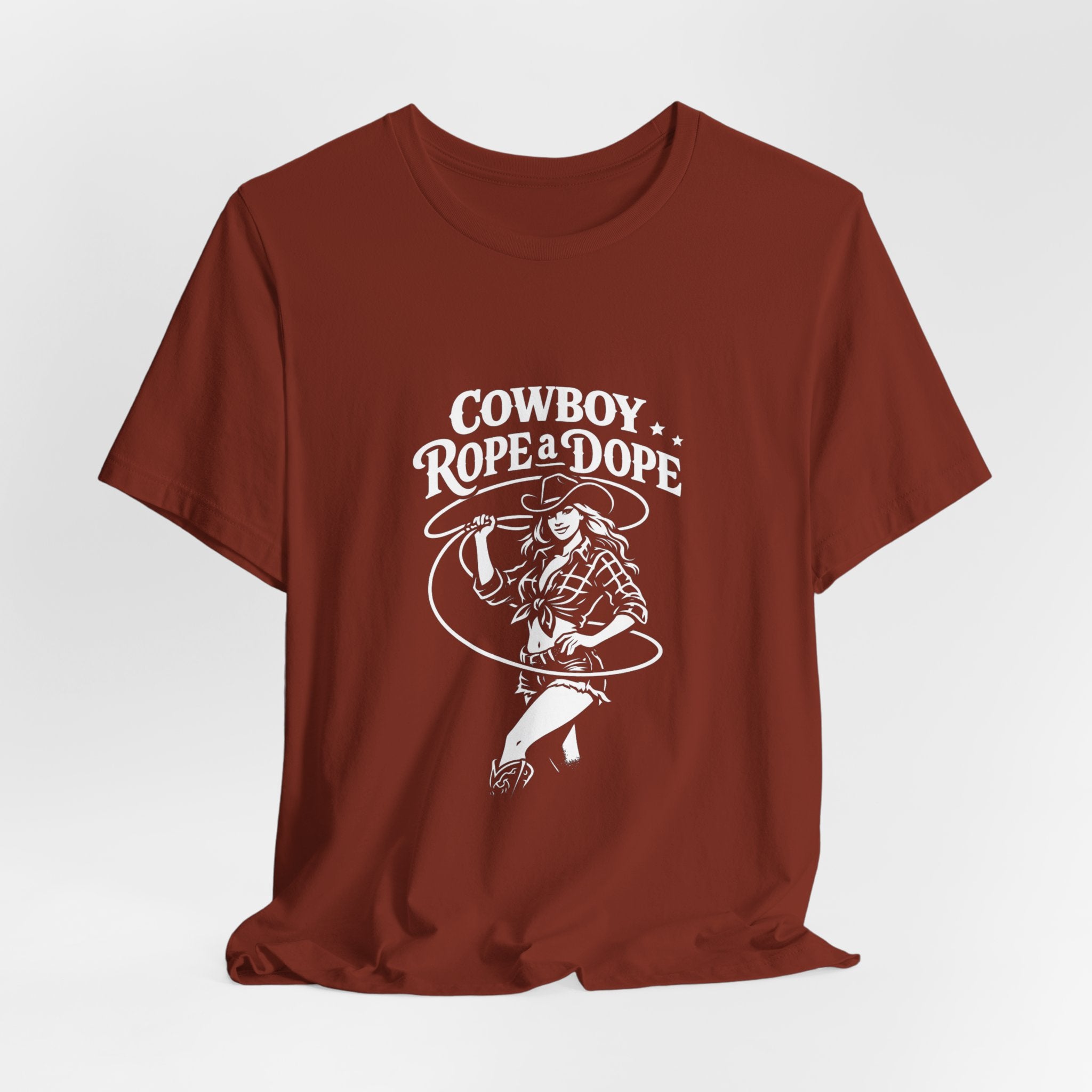 Cowboy Rope a Dope Graphic Tee — Retro Cowgirl Western T‑Shirt