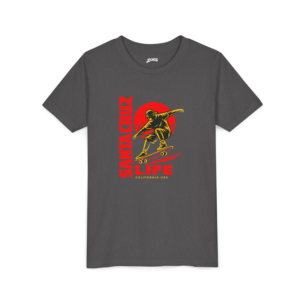 Santa Cruz Skateboard Youth Tee – “Santa Cruz Life” Graphic Shirt