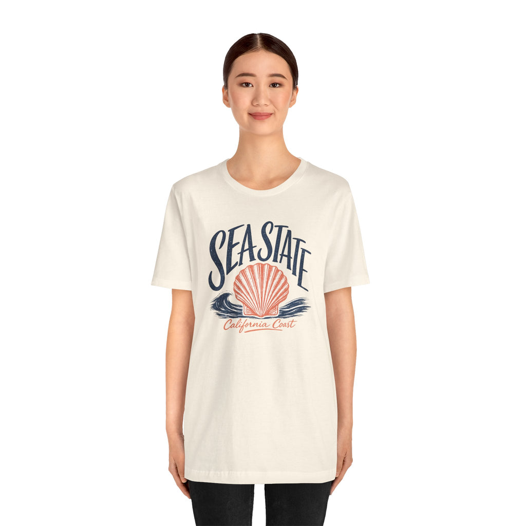 California Coast Shell Tee — Women's Sea State Graphic T-Shirt