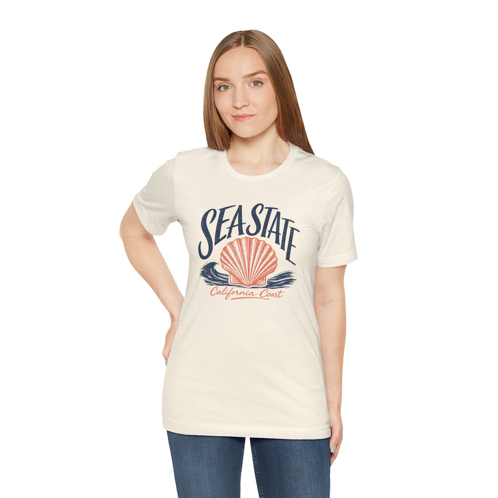 California Coast Shell Tee — Women's Sea State Graphic T-Shirt