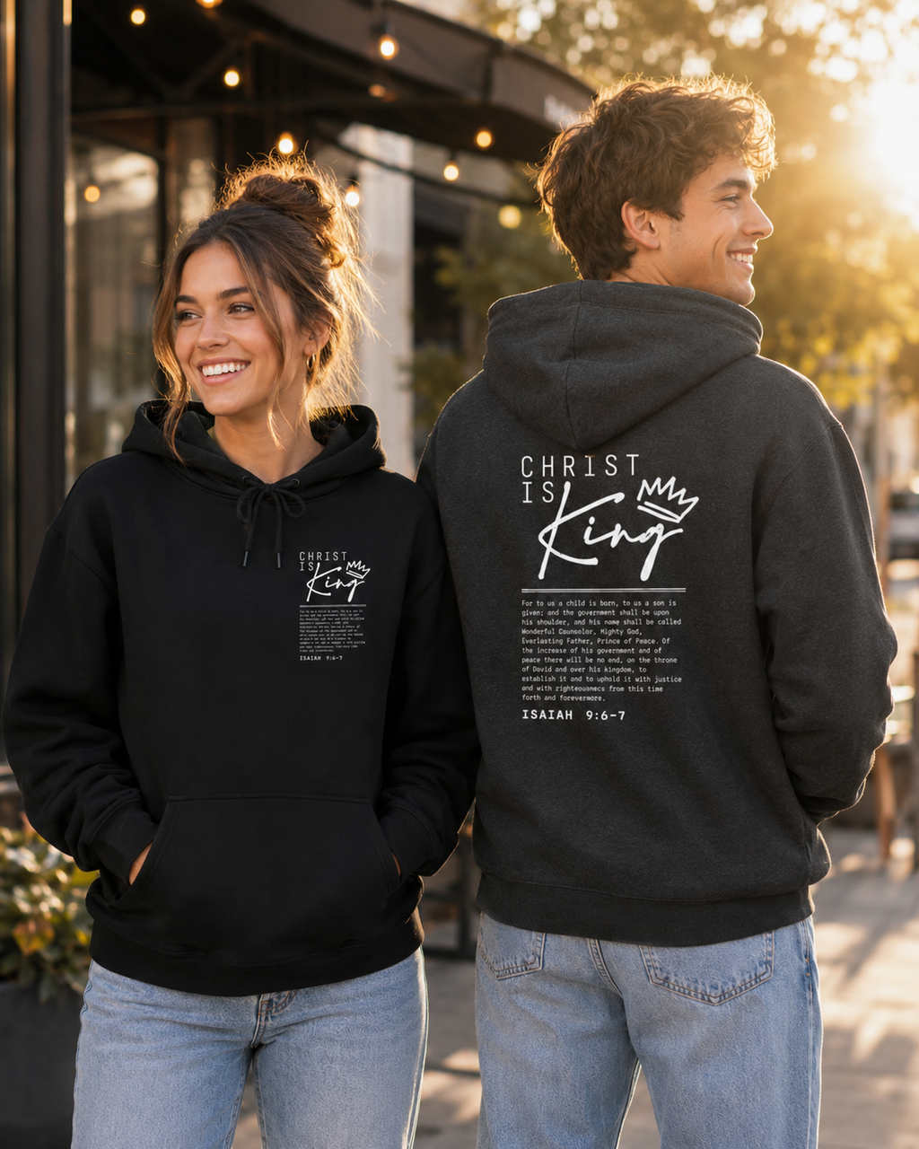 Christ is King Hoodie — Isaiah 9:6-7 Bible Verse Christian Sweatshirt