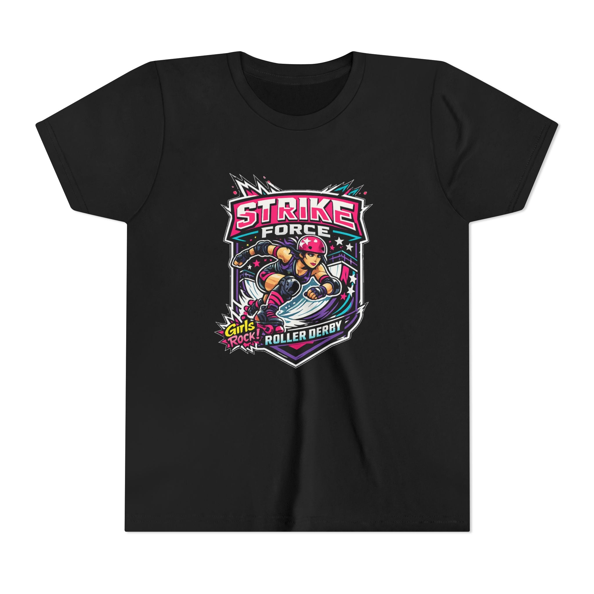 Strike Force Roller Derby Youth Tee — Kids' Roller Derby Graphic Shirt