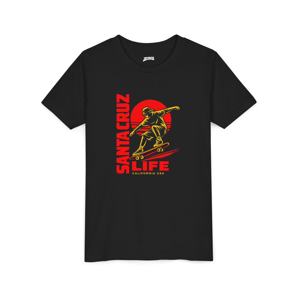 Santa Cruz Skateboard Youth Tee – “Santa Cruz Life” Graphic Shirt