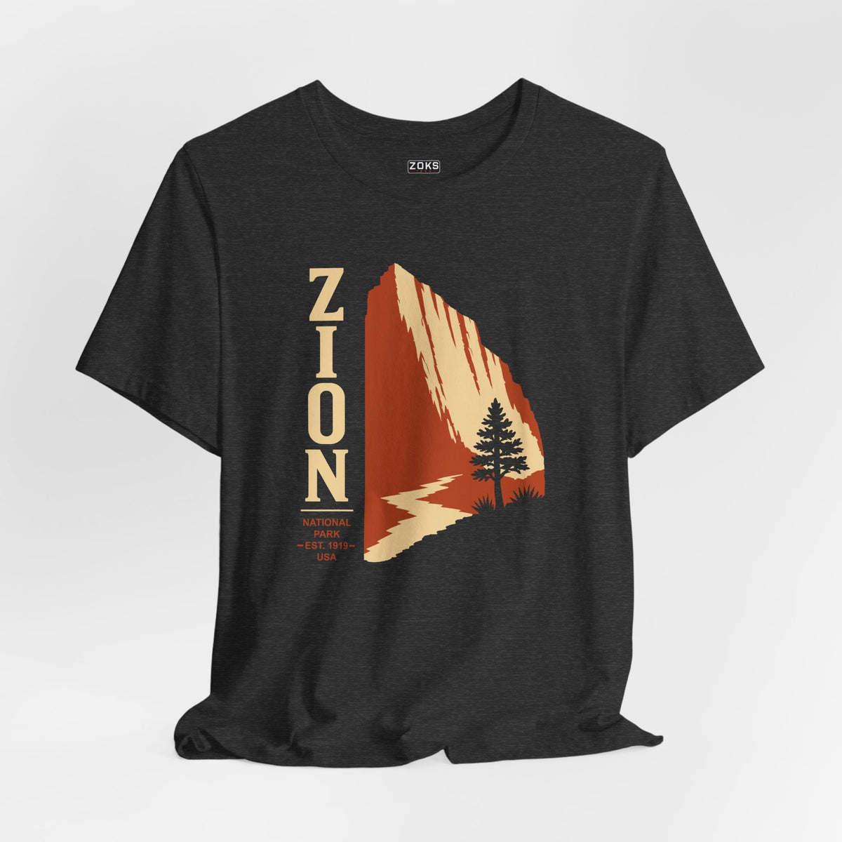 Zion National Park Vintage Sunset T-Shirt — Retro Hiking Tee