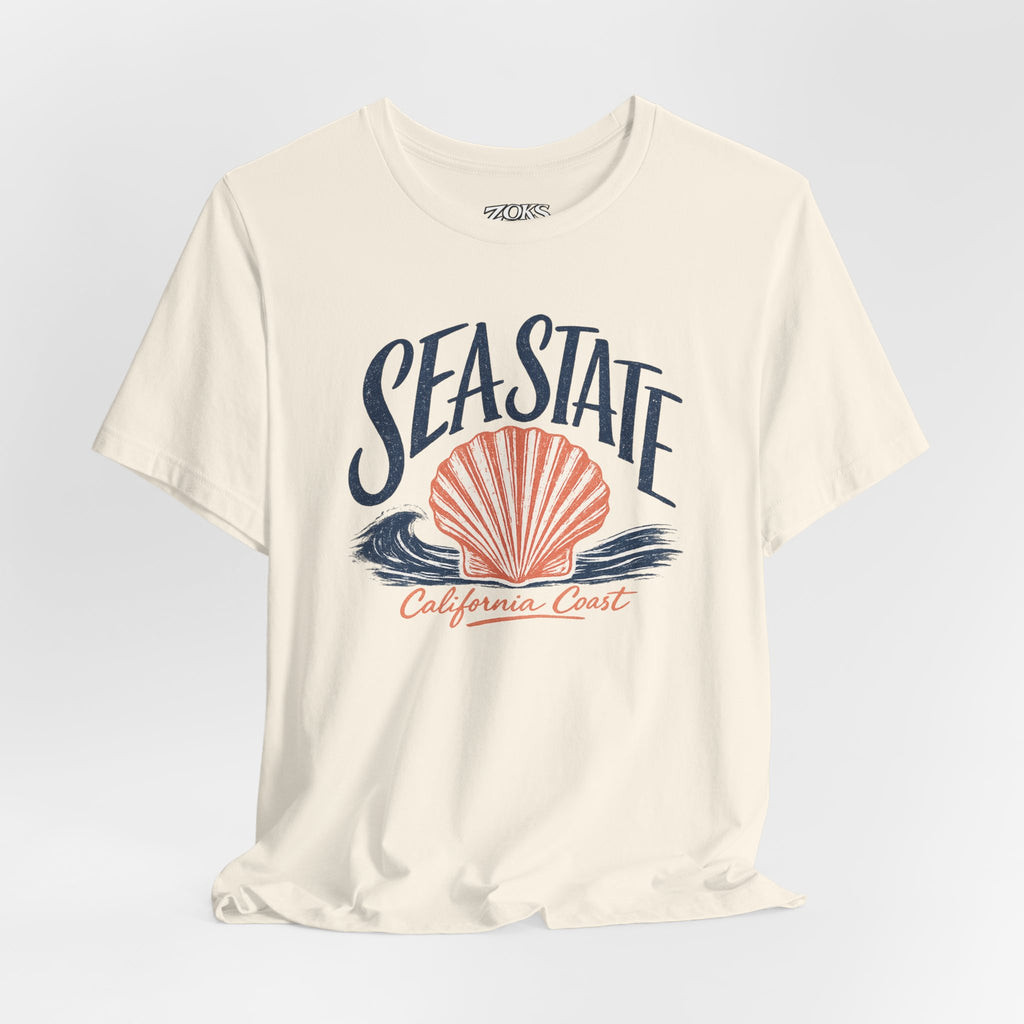 California Coast Shell Tee — Women's Sea State Graphic T-Shirt