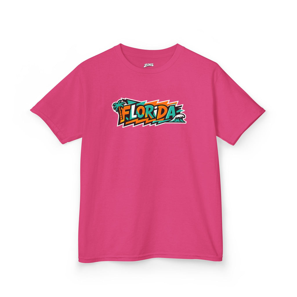 Kids Tropical Beach Surf T-Shirt — Florida Vacation Tee