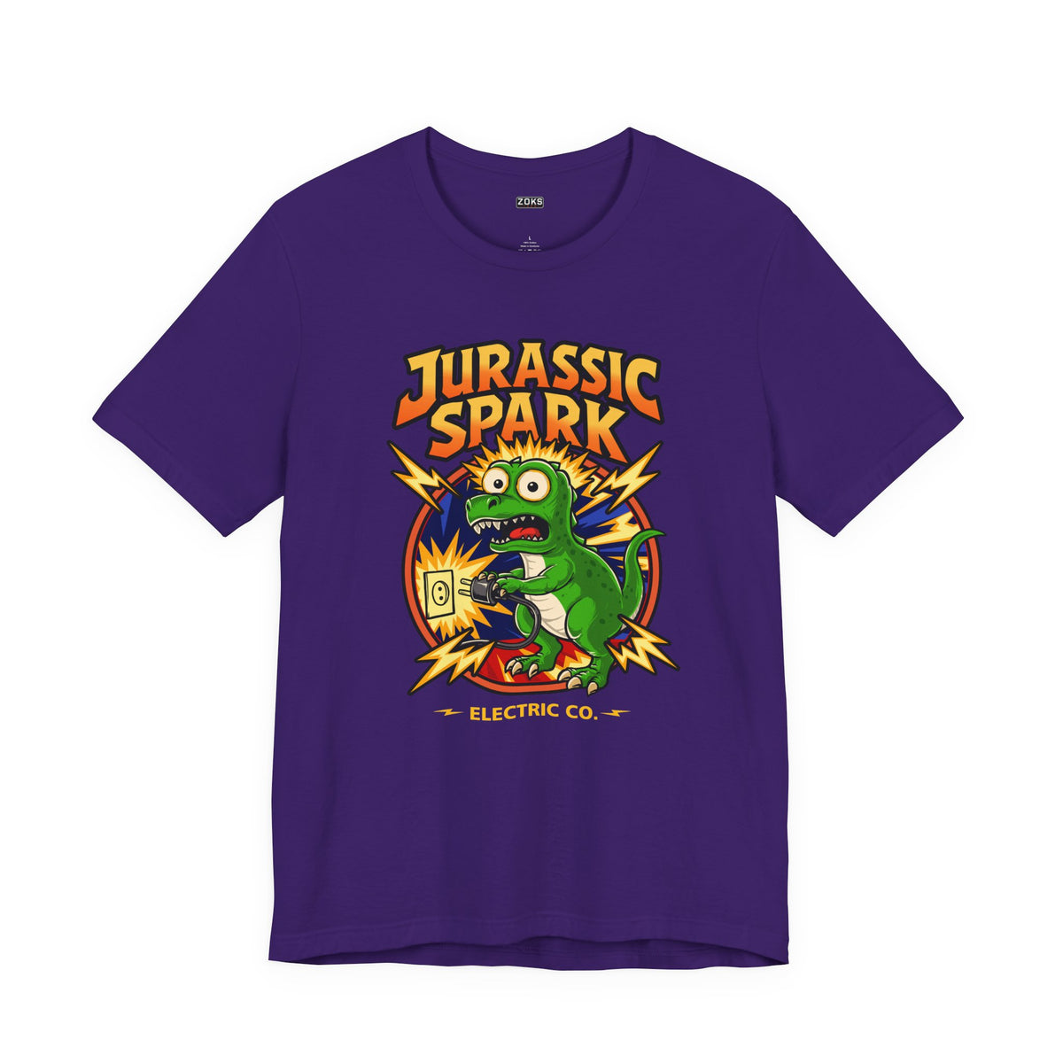 Jurassic Spark T‑Shirt — Retro Electric Dinosaur Graphic Tee