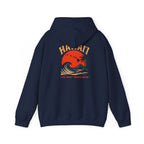 Hawai'i Lava Coast Surf Hoodie | Vintage Wave, Volcano & Palm Tree Graphic Sweatshirt
