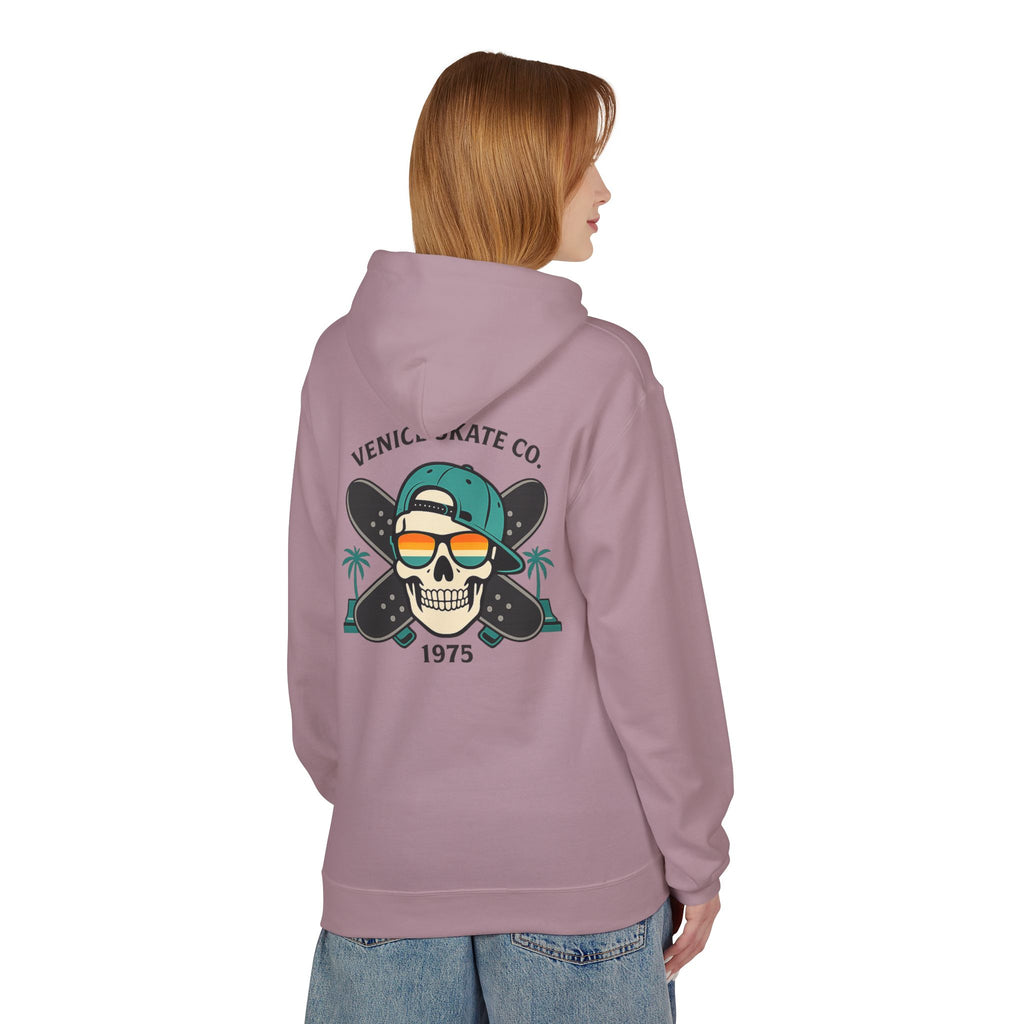 Venice Skate Co. Skull Palm Skateboard Hoodie — Retro Venice, California Pullover