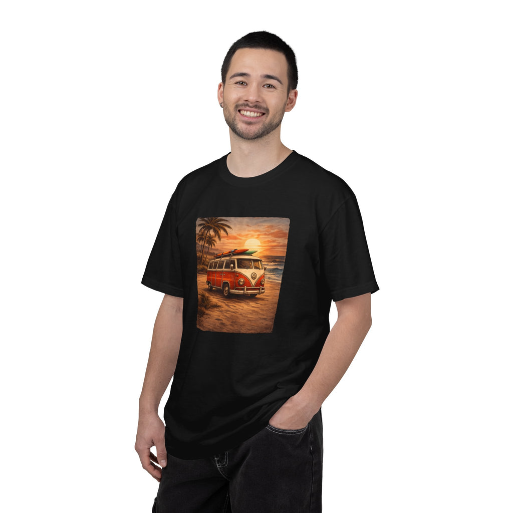 Vintage VW Bus Sunset T-Shirt — Retro Surf Camper Tee