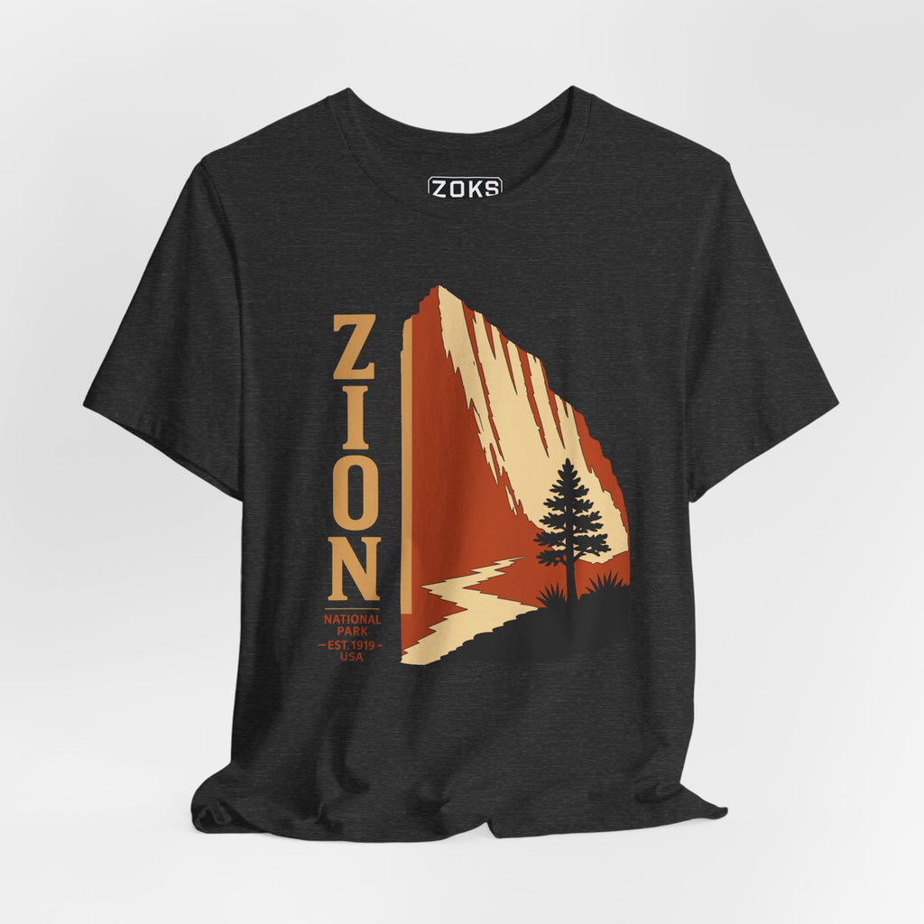 Zion National Park Vintage Sunset T-Shirt — Retro Hiking Tee