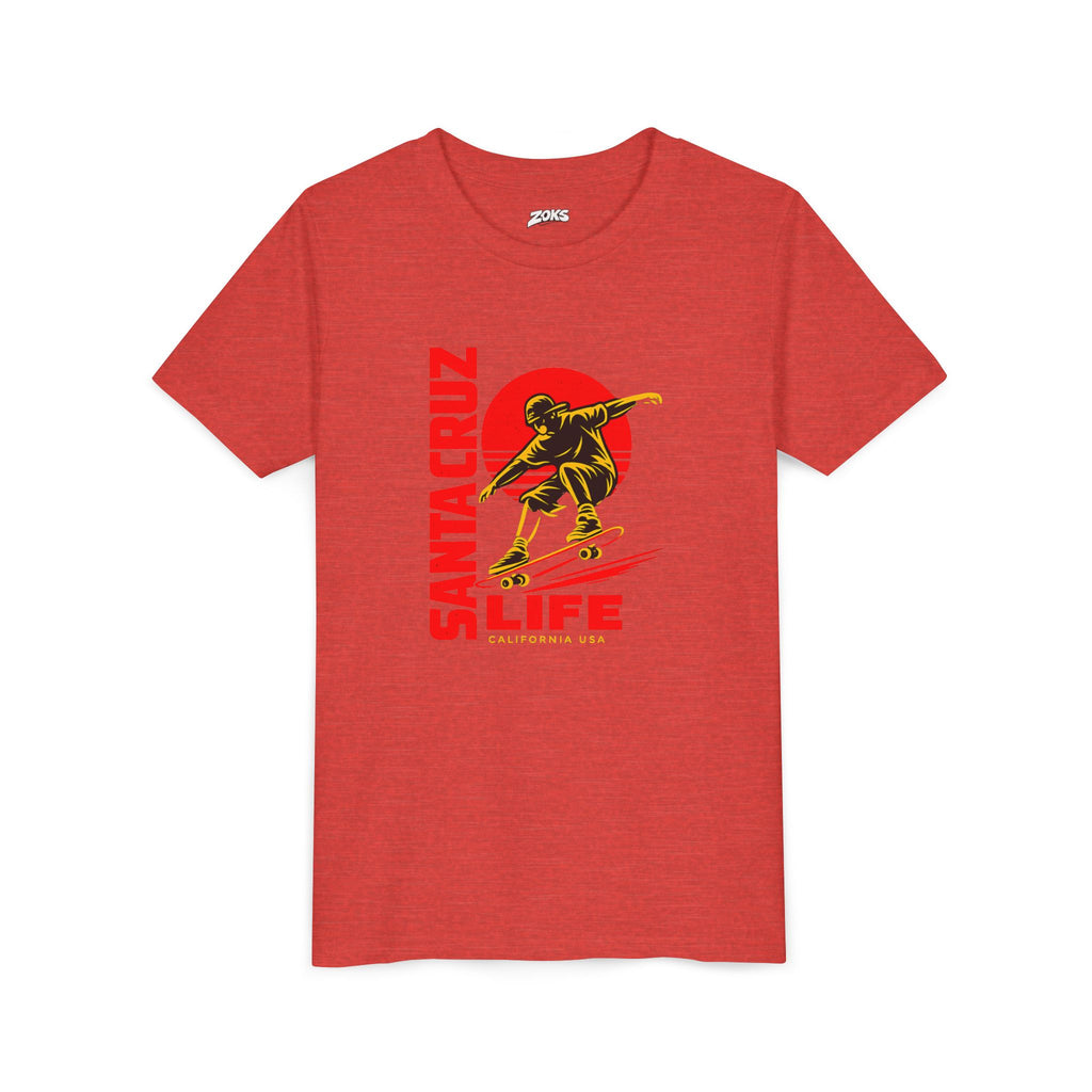 Santa Cruz Skateboard Youth Tee – “Santa Cruz Life” Graphic Shirt