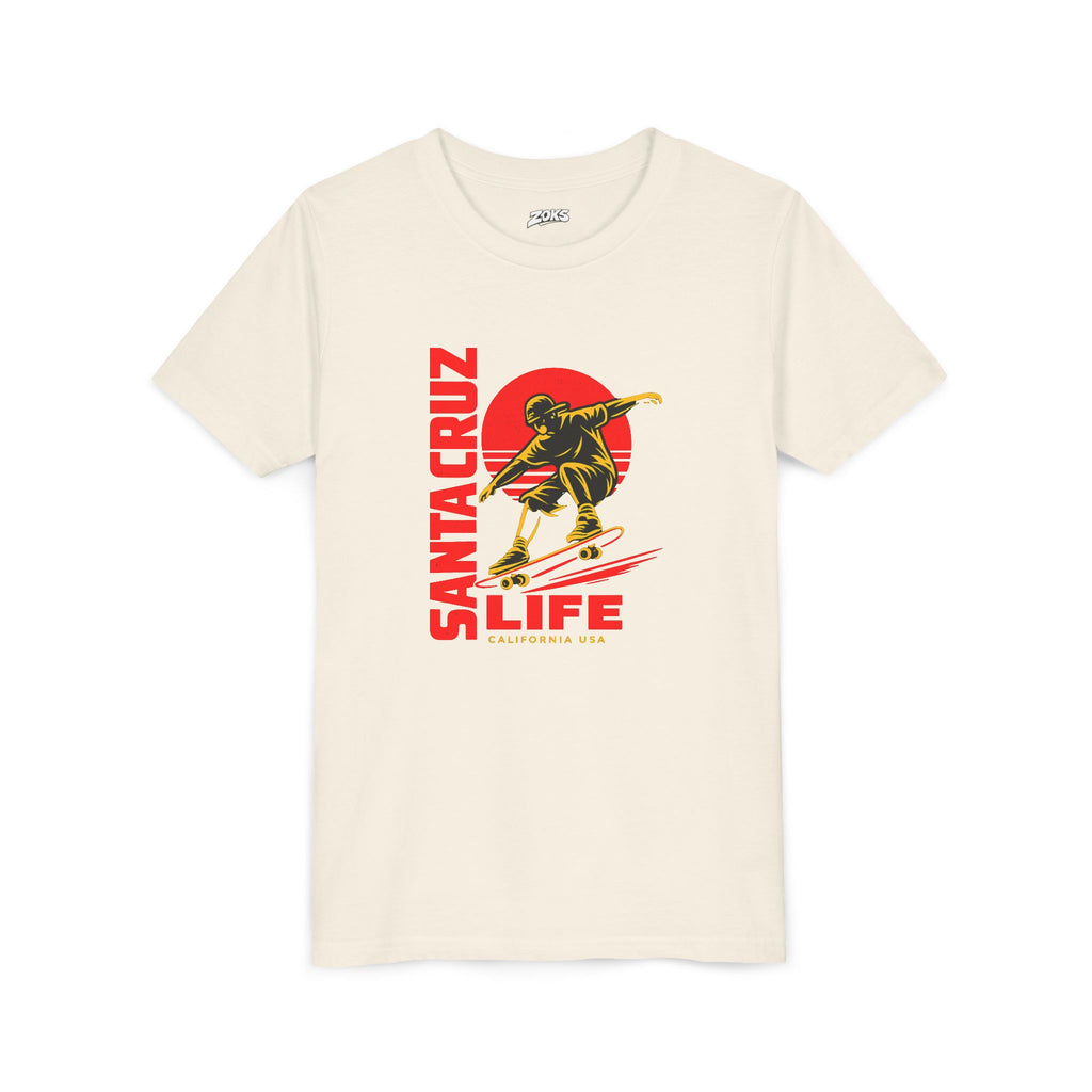 Santa Cruz Skateboard Youth Tee – “Santa Cruz Life” Graphic Shirt