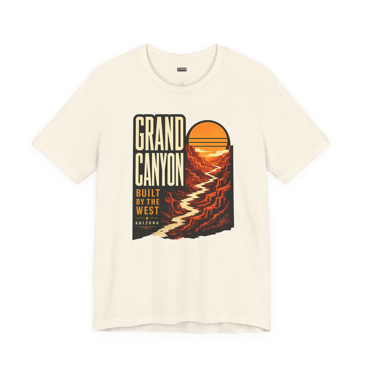 Grand Canyon Vintage Sunset T-Shirt — "Built by the West" Retro Travel Tee