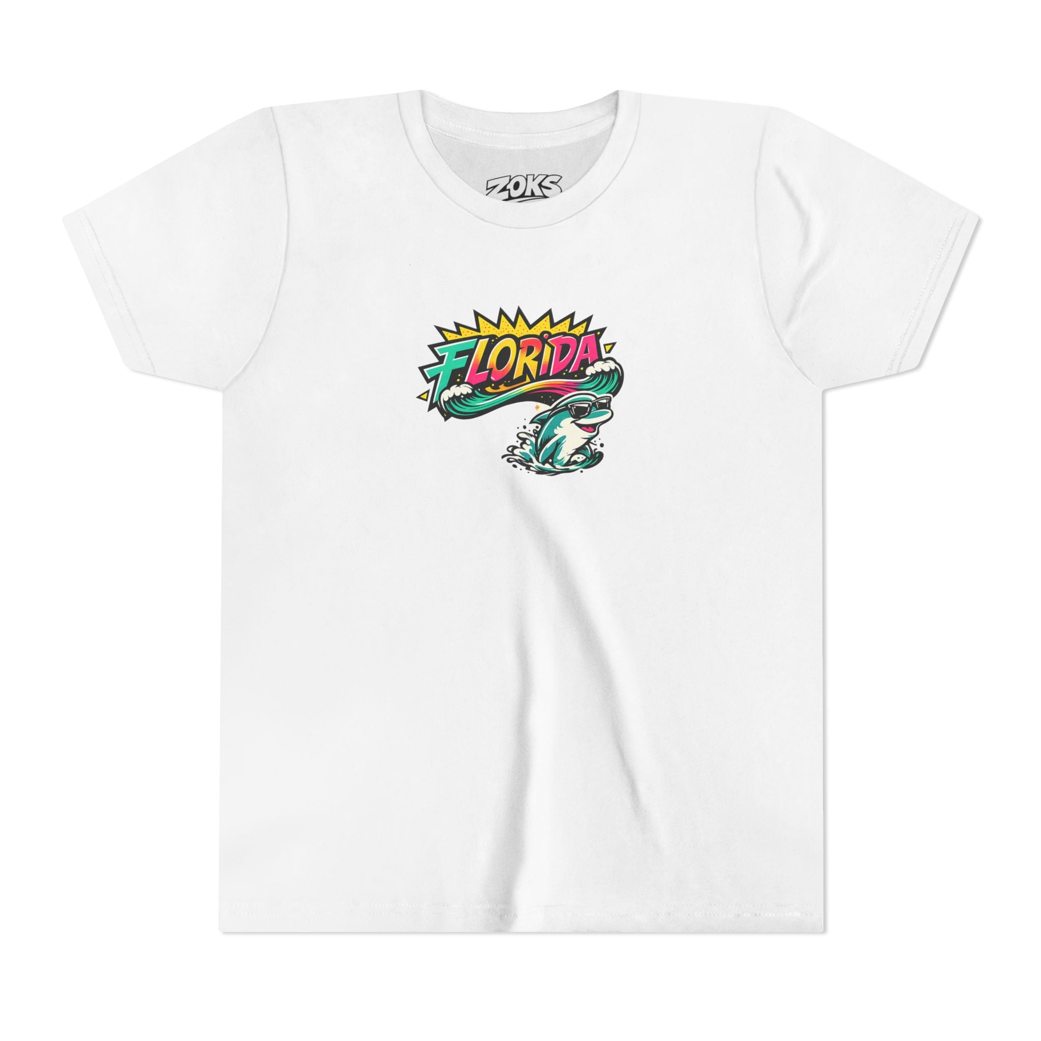 Florida Shark Surf Youth Tee - Kids' Beach Graphic T-Shirt