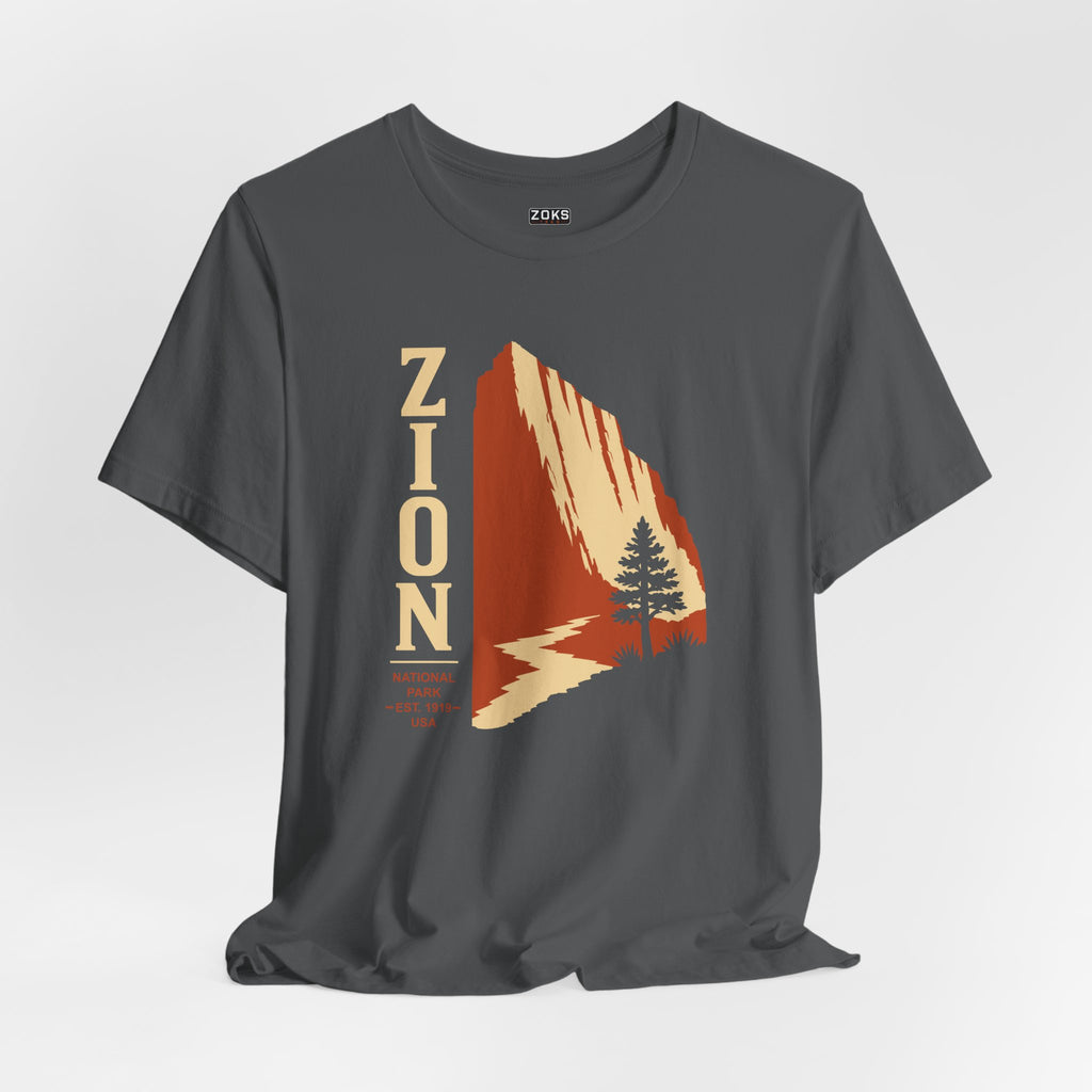 Zion National Park Vintage Sunset T-Shirt — Retro Hiking Tee
