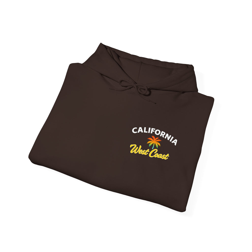 California Sunset Palm Tree Hoodie — Retro Beach Pullover