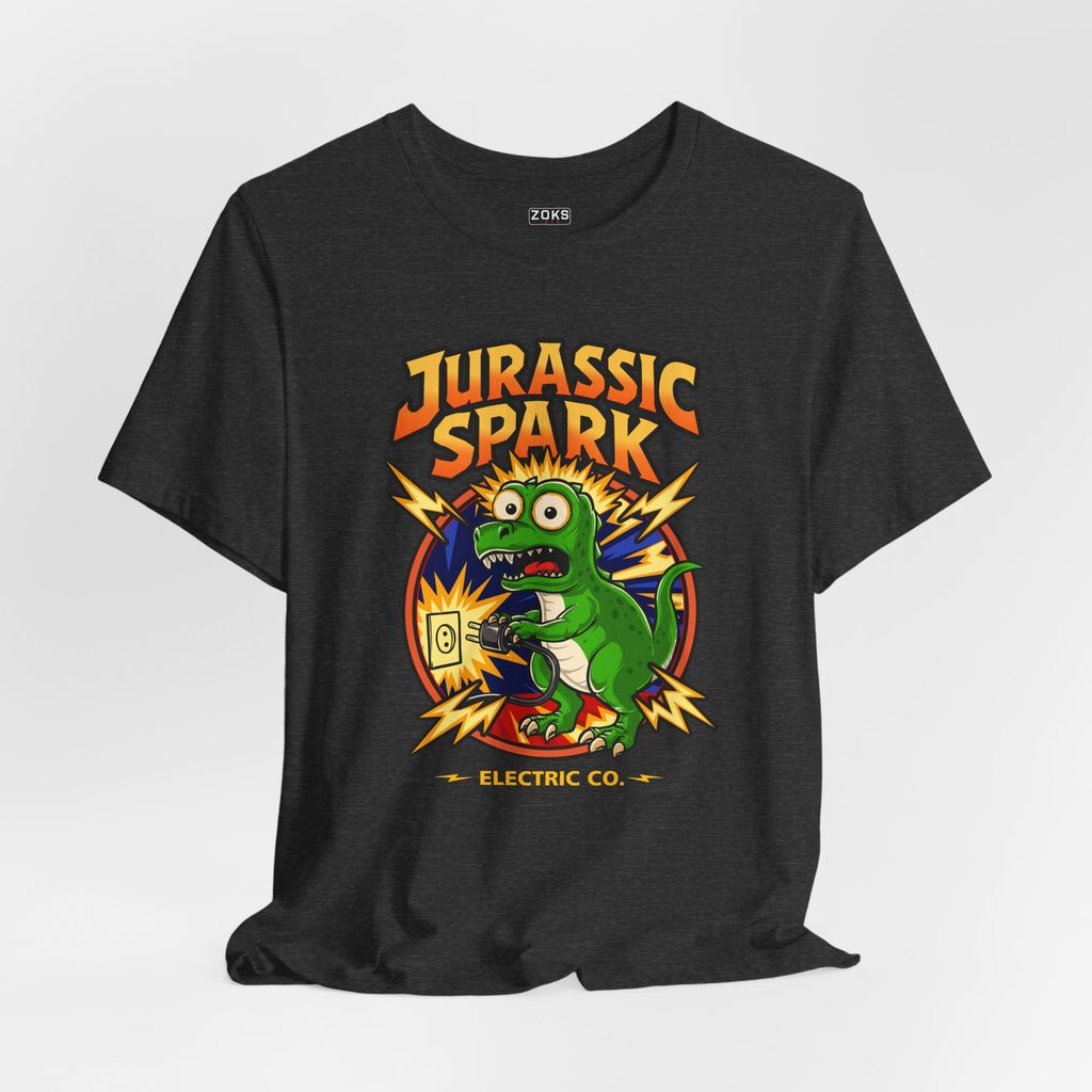 Jurassic Spark T‑Shirt — Retro Electric Dinosaur Graphic Tee