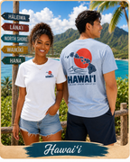 Hawai‘i Island Chain Supply Co. T-Shirt – Vintage Surf Map Graphic